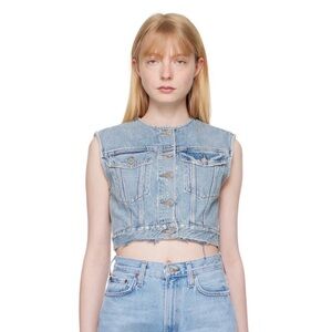 Agolde Leo Denim Vest NWT SZ S